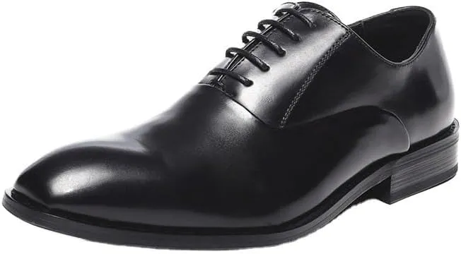 Men's Lightweight Comfort Oxfords - Formal Faux Patent Leather Tuxedo Dress Shoes for Business Events