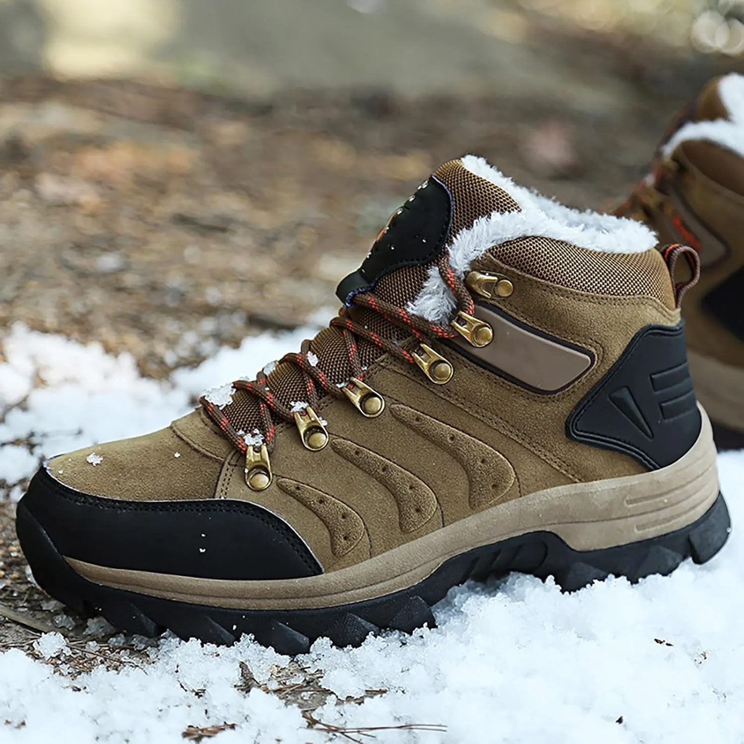 Men's Outdoor Waterproof Hiking Shoes Lightweight Non-Slip Sneakers for Season Camping Walking Work Climbing Shoe