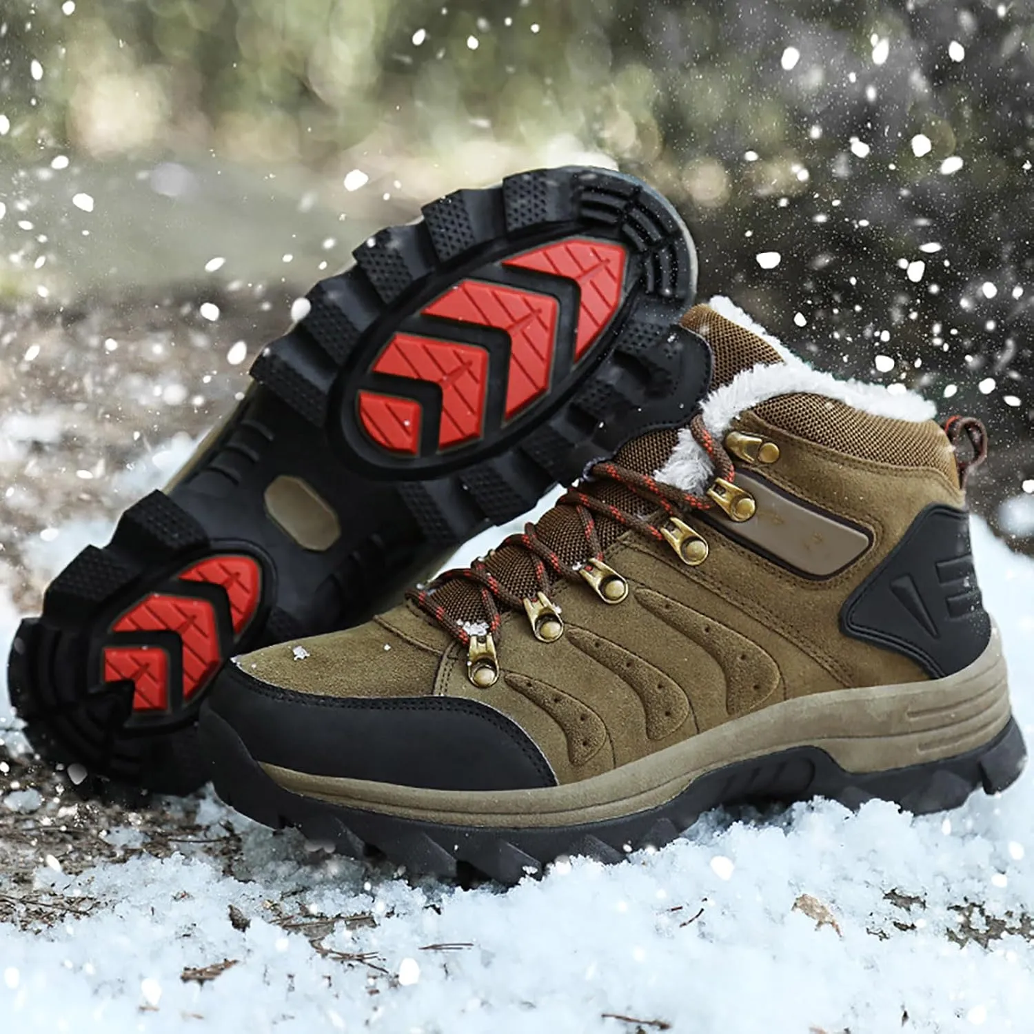 Men's Outdoor Waterproof Hiking Shoes Lightweight Non-Slip Sneakers for Season Camping Walking Work Climbing Shoe