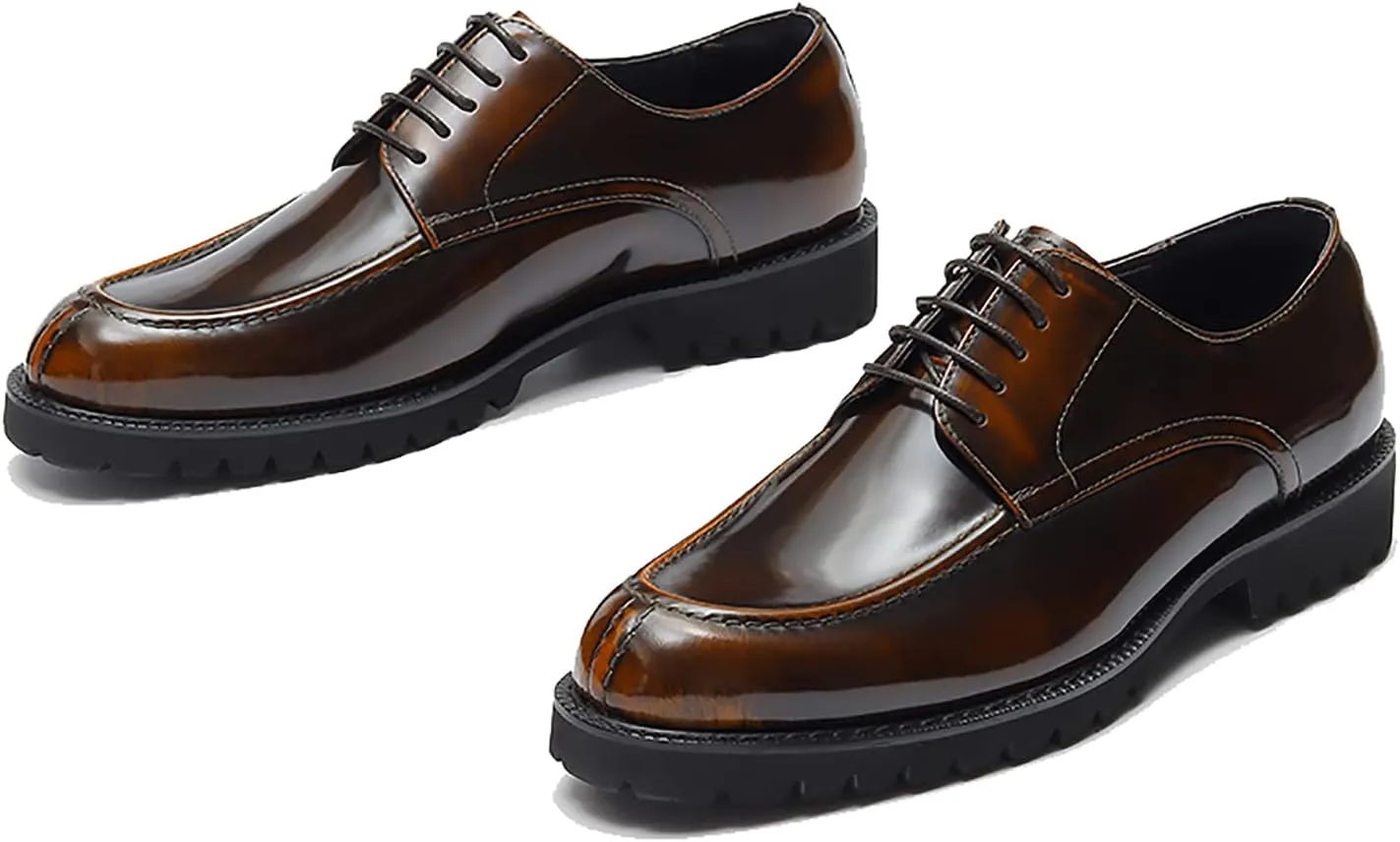 Men's Oxfords Casual Dress Shoes Genuine Leather Derby Fashion Formal Tuxedo Walking Shoes for Men