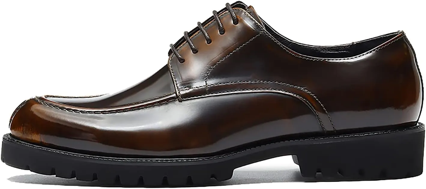 Men's Oxfords Casual Dress Shoes Genuine Leather Derby Fashion Formal Tuxedo Walking Shoes for Men