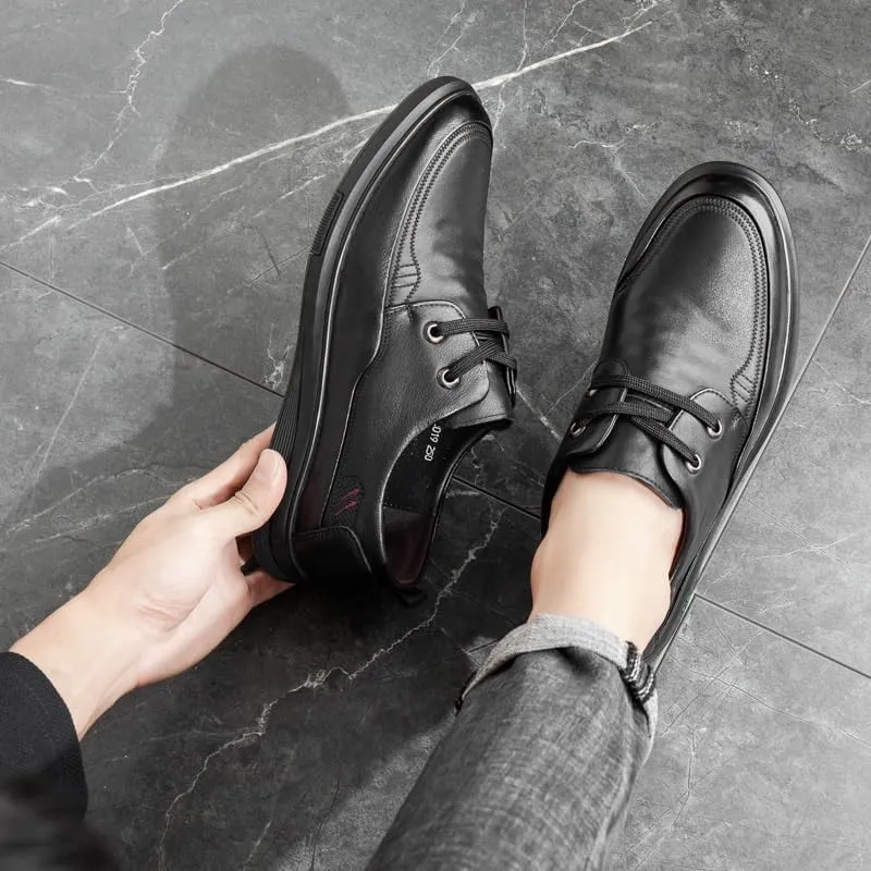 Mens Oxfords Dress Formal Shoes Genunie Leather Modern Brogues Oxford Fashion Business Casual Derby Prom Wedding Suit Shoes