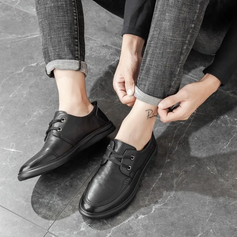 Mens Oxfords Dress Formal Shoes Genunie Leather Modern Brogues Oxford Fashion Business Casual Derby Prom Wedding Suit Shoes