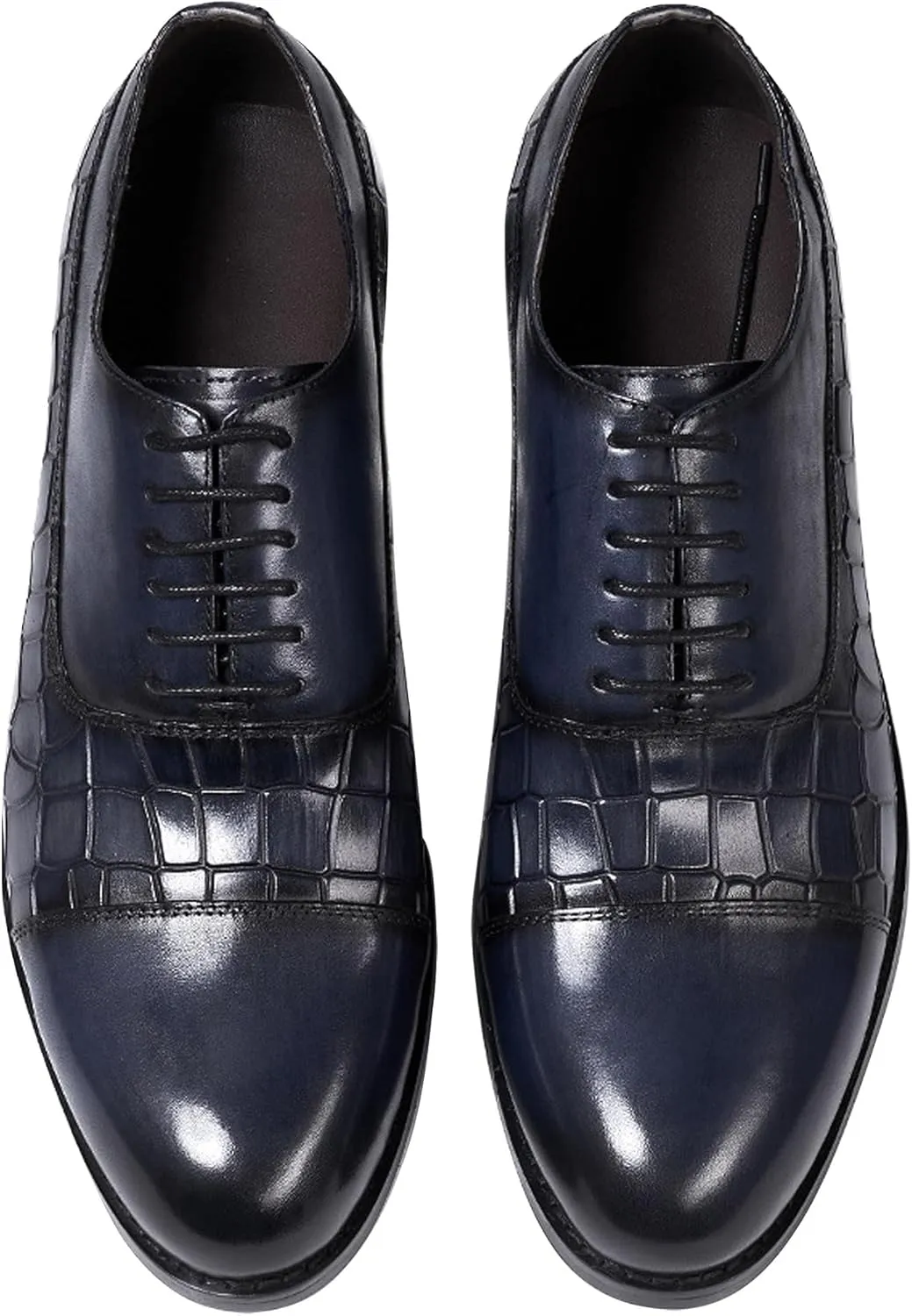 Mens Oxfords Formal Dress Suit Shoes Genunie Leather Cap Toe Modern Shoes Men's Fashion Prom Wedding Business Casual Luxury Derby Comfortable Tuxedo Shoes for Men