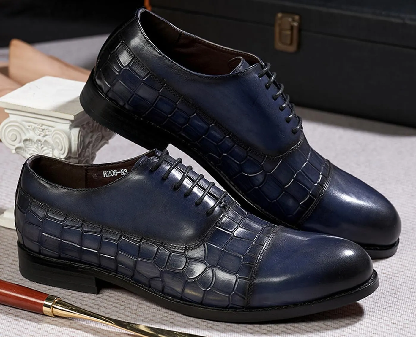 Mens Oxfords Formal Dress Suit Shoes Genunie Leather Cap Toe Modern Shoes Men's Fashion Prom Wedding Business Casual Luxury Derby Comfortable Tuxedo Shoes for Men