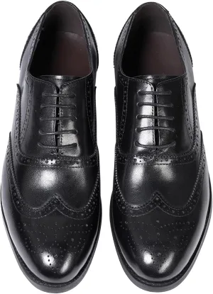 Mens Oxfords Formal Dress Suit Shoes Genunie Leather Wingtip Brogues Modern Shoes Men's Fashion Prom Wedding Business Casual Luxury Derby Comfortable Tuxedo Shoes for Men