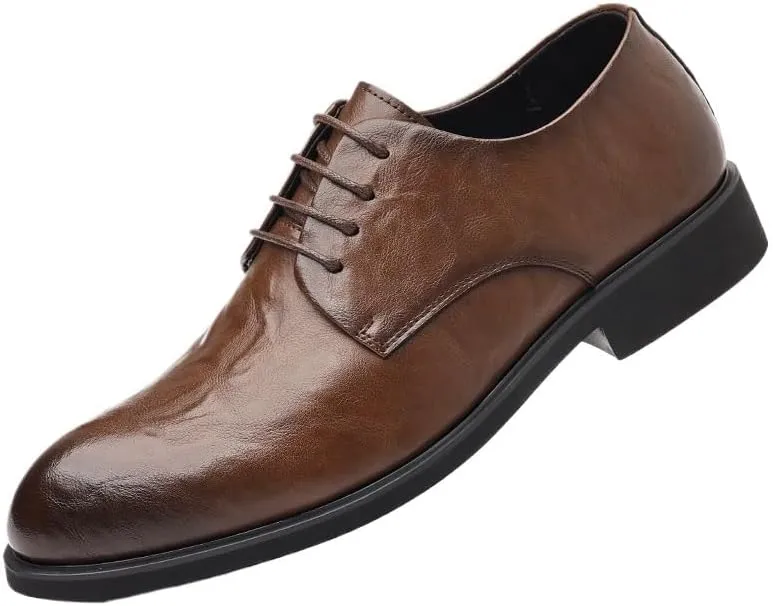 Mens Oxfords Men's Breathable Leather Wingtip Brogue Pointed Toe Classic Formal Business Dress Shoes