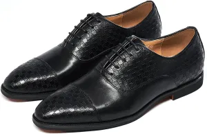 Men's Oxfords Shoes Formal Dress Derby Mens Genunie Leather Plain Toe Brogues Modern Suit Shoes Fashion Prom Wedding Business Causal Comfortable Tuxedo Shoes for Men