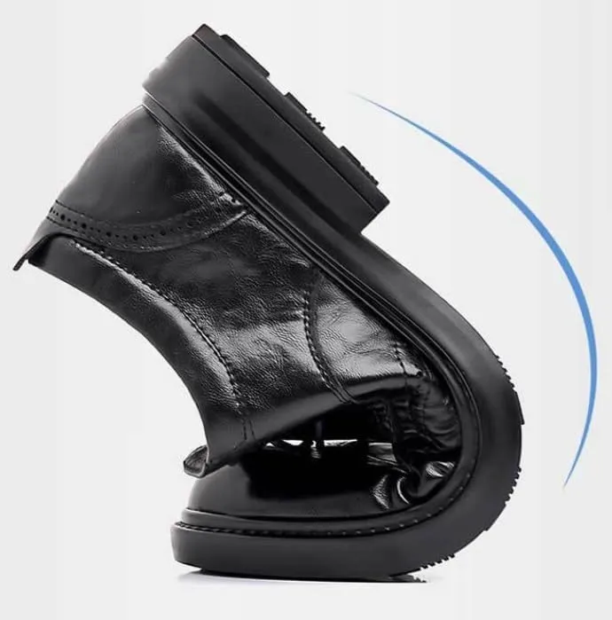 Men’s Patent Leather Oxfords Formal Business Tuxedo Dress Shoes Classic Lace-Up Wedding Derby Shoes