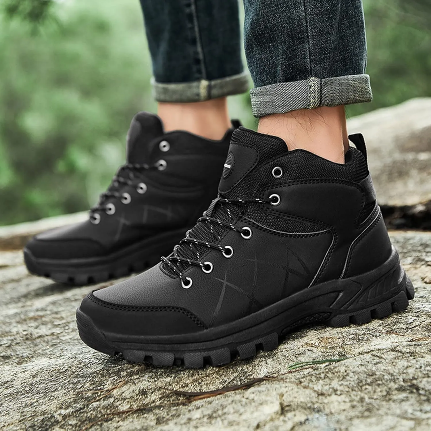 Mens Shoes Casual Walking Mountaineering Solid Color Lightweight Workout Slip On Loafers