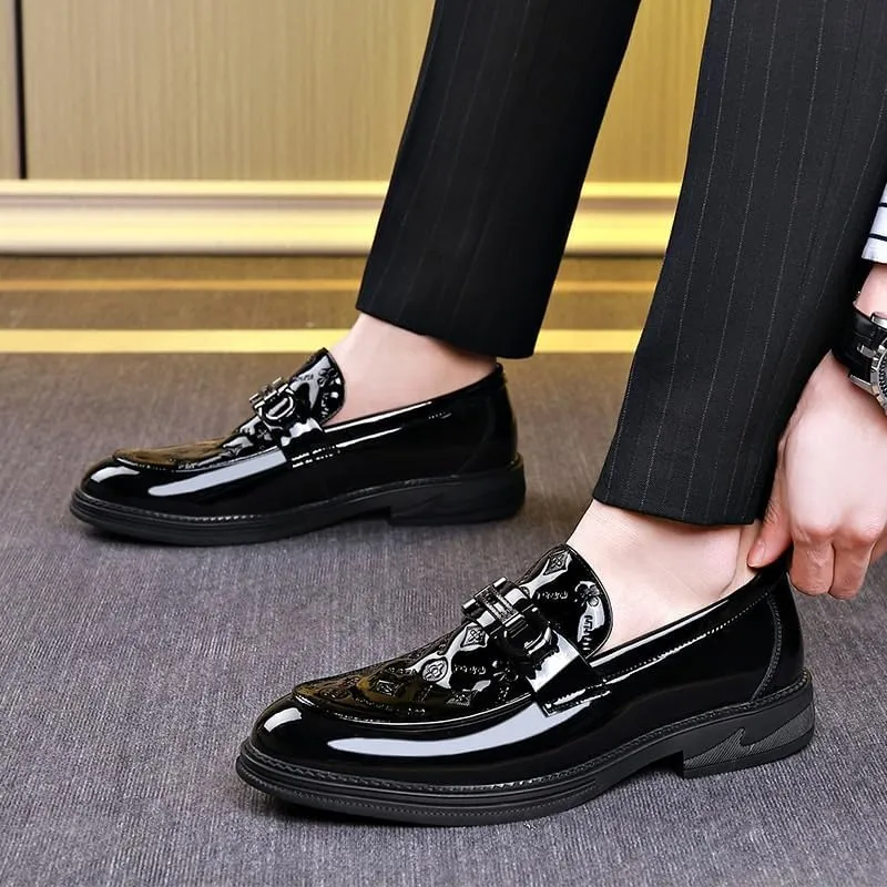Men's Slip-On Loafers Genuine Leather Penny Style with Flexible Sole and Padded Collar for All-Day Comfort