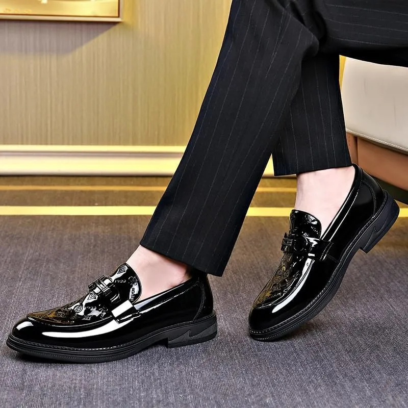 Men's Slip-On Loafers Genuine Leather Penny Style with Flexible Sole and Padded Collar for All-Day Comfort