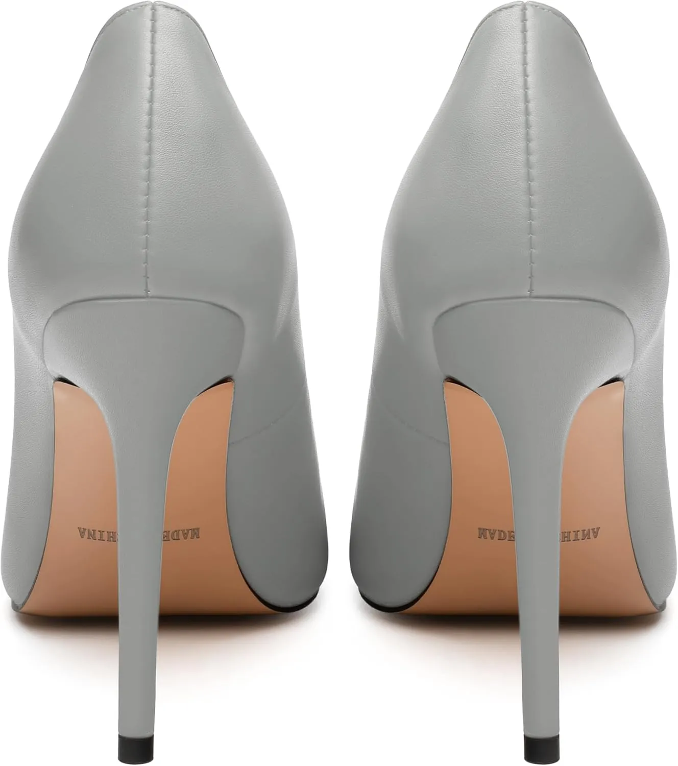 MODENCOCO Women's High Heel Pumps Elegant Stiletto Heels Sexy Closed Pointed Toe Heels Classic Comfortable Slip-On Dress Shoes for Party Wedding Prom Office 4 Inch