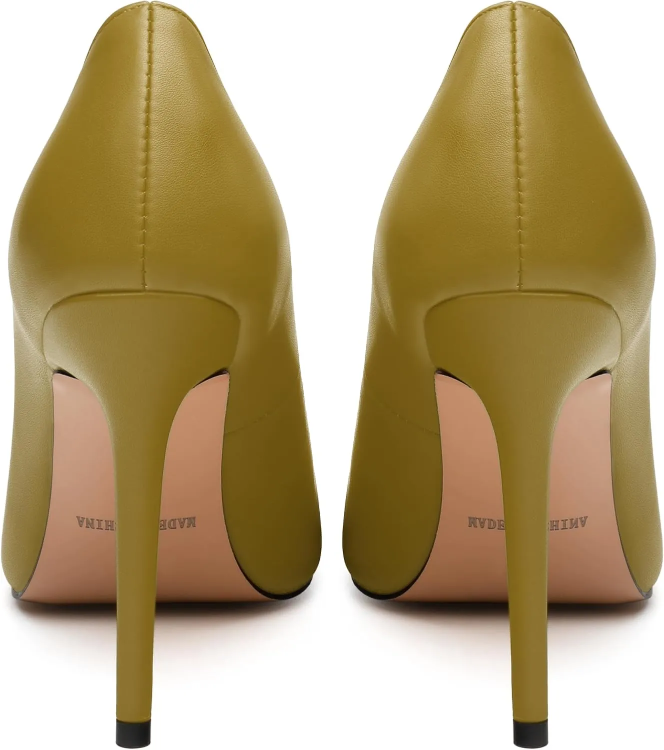 MODENCOCO Women's High Heel Pumps Elegant Stiletto Heels Sexy Closed Pointed Toe Heels Classic Comfortable Slip-On Dress Shoes for Party Wedding Prom Office 4 Inch