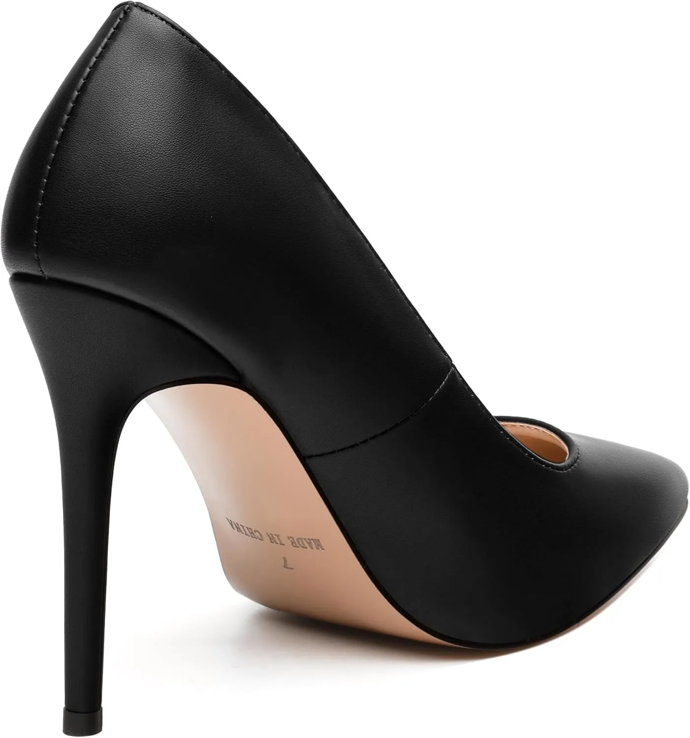 MODENCOCO Women's High Heel Pumps Elegant Stiletto Heels Sexy Closed Pointed Toe Heels Classic Comfortable Slip-On Dress Shoes for Party Wedding Prom Office 4 Inch
