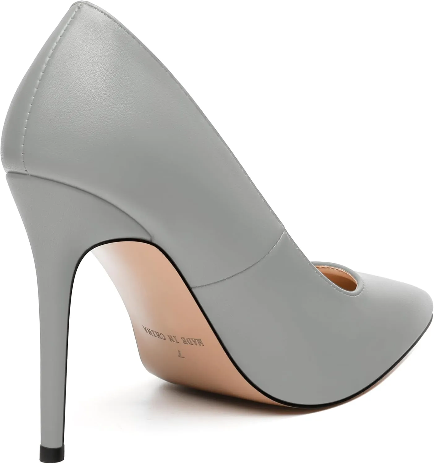 MODENCOCO Women's High Heel Pumps Elegant Stiletto Heels Sexy Closed Pointed Toe Heels Classic Comfortable Slip-On Dress Shoes for Party Wedding Prom Office 4 Inch