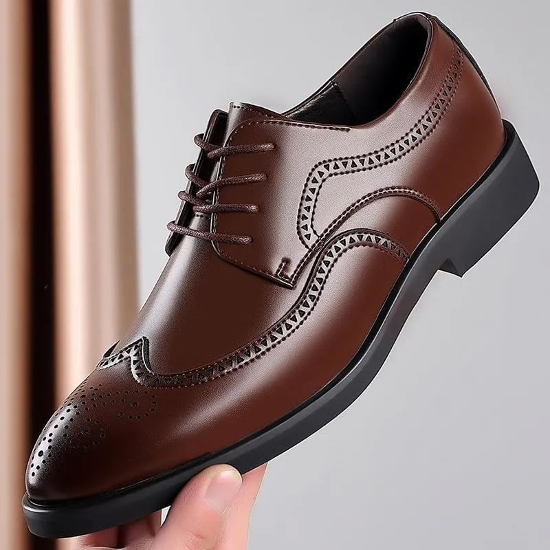 Modern Handmade Leather Oxfords Shoes for Men Classic Breathable Loafers Comfy Casual Shoes