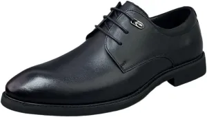 Modern Leather Business Casual Scale Pattern Formal Shoes Comfortable Round Toe Lace Up Loafers Men Orthopedic Shoes