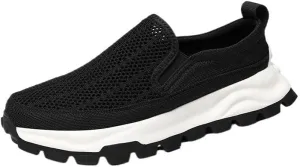Modern Men's Slip-On Canvas Loafers Breathable Mesh Casual Summer Shoes with Durable Rubber Outsole