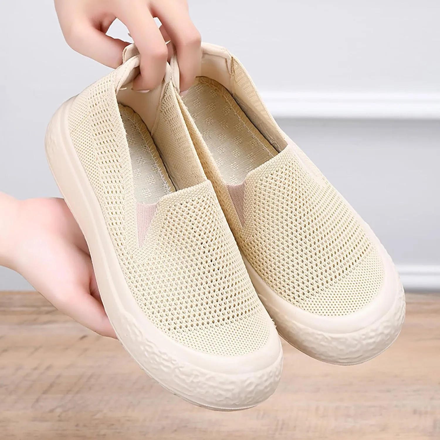 Non Slip Work Shoes Women Lightweight Casual Shoes Slip On Sneakers Running Lightweight Tennis Non Slip High Top Basketball Shoe Loafers Casual Slip On