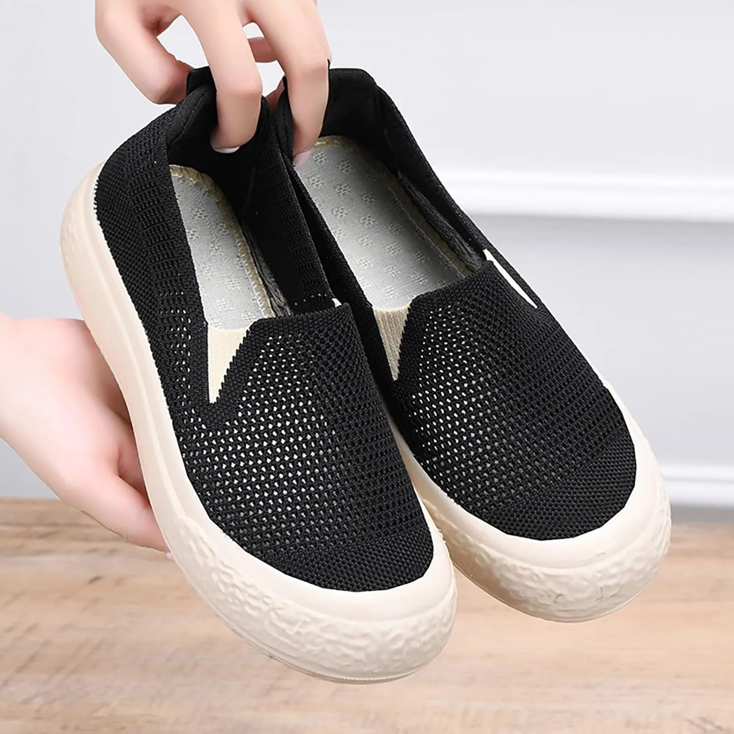 Non Slip Work Shoes Women Lightweight Casual Shoes Slip On Sneakers Running Lightweight Tennis Non Slip High Top Basketball Shoe Loafers Casual Slip On