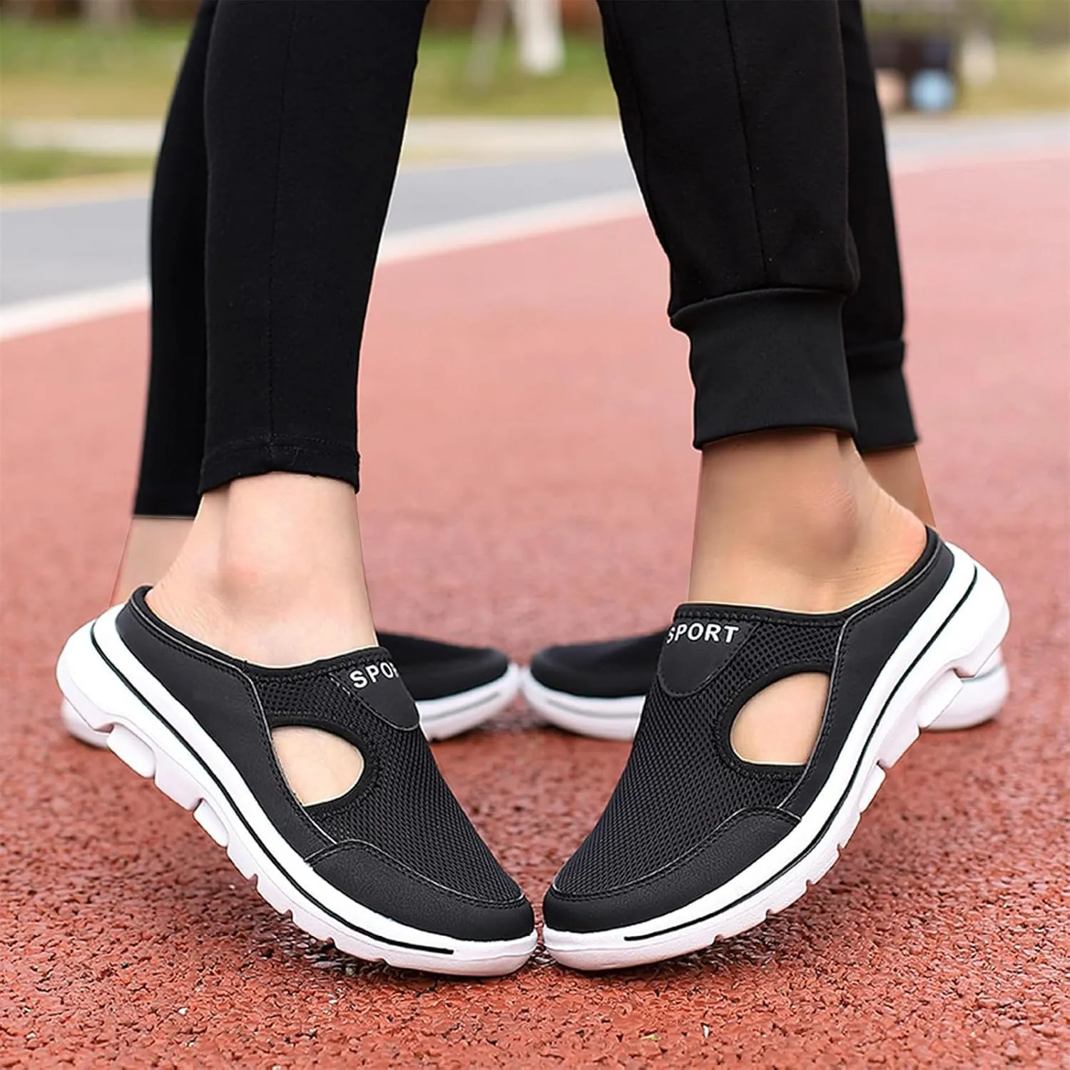 Orthopedic Shoes for Women Wide Width Summer Mesh Breathable Arch Support Wedge Platform Slippers Non-Slip Sports Sandals
