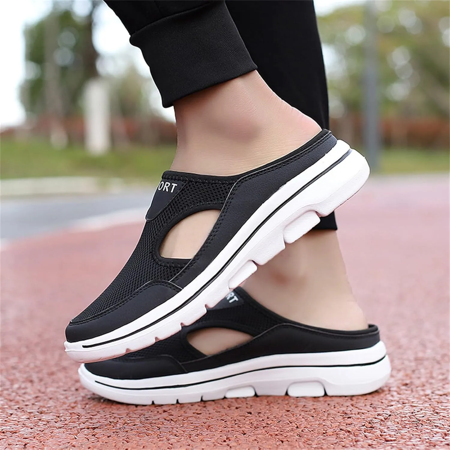 Orthopedic Shoes for Women Wide Width Summer Mesh Breathable Arch Support Wedge Platform Slippers Non-Slip Sports Sandals