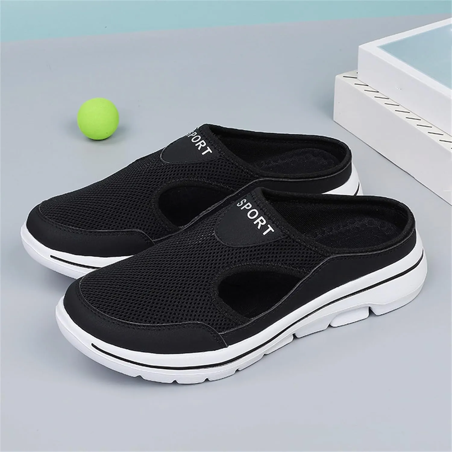 Orthopedic Shoes for Women Wide Width Summer Mesh Breathable Arch Support Wedge Platform Slippers Non-Slip Sports Sandals