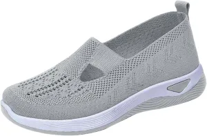 Orthopedic Shoes for Women Woven Orthopedic Womens Tennis Shoes Comfort Ladies Shoes Casual High Top Sneakers Platform Tennis Shoe Loafers Casual Slip On