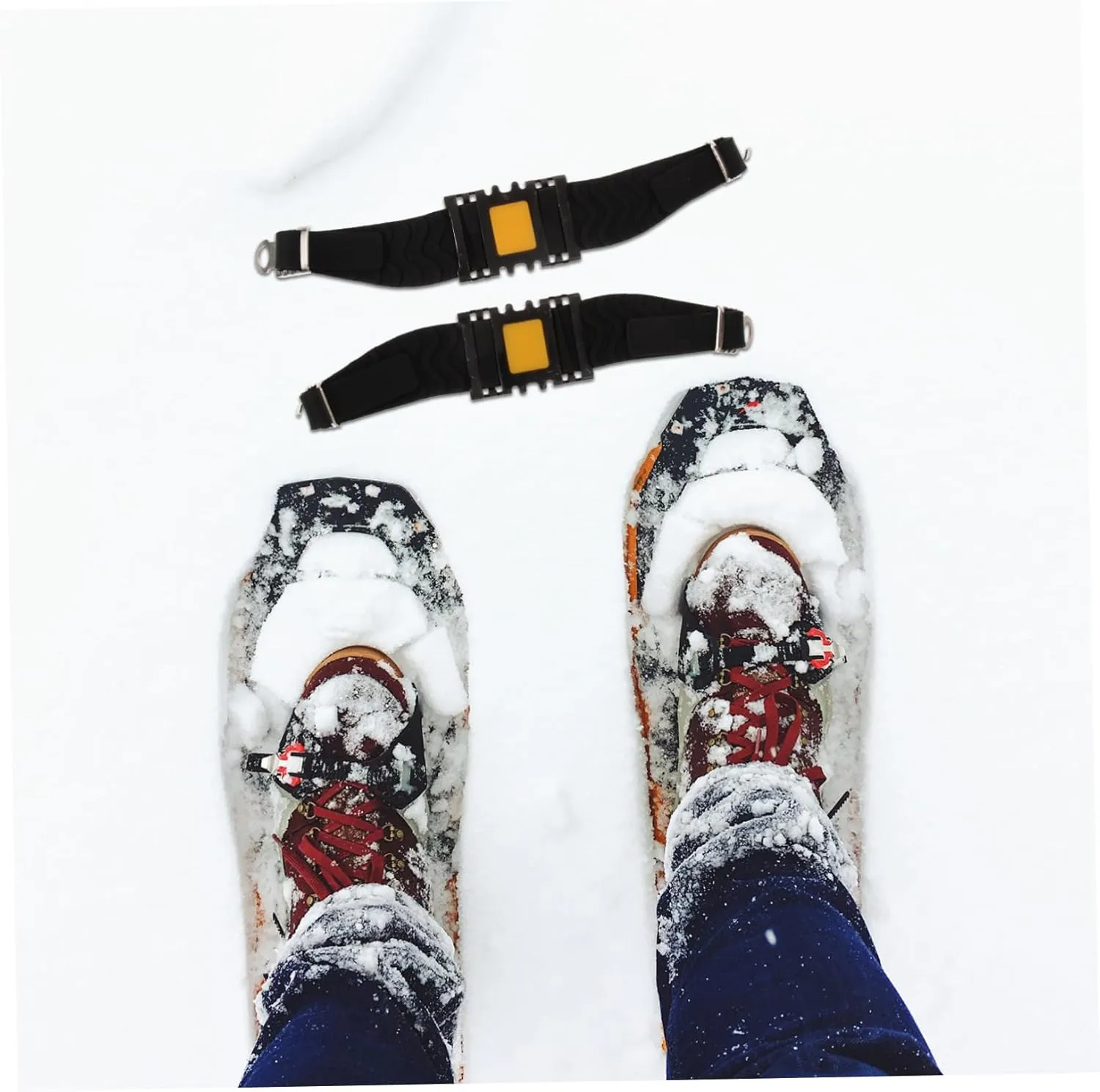 Outdoor Anti-Slip Shoe Covers Women Snow Shoes Tread Studs Cleat Boot Crampon Traction Winter Accessory