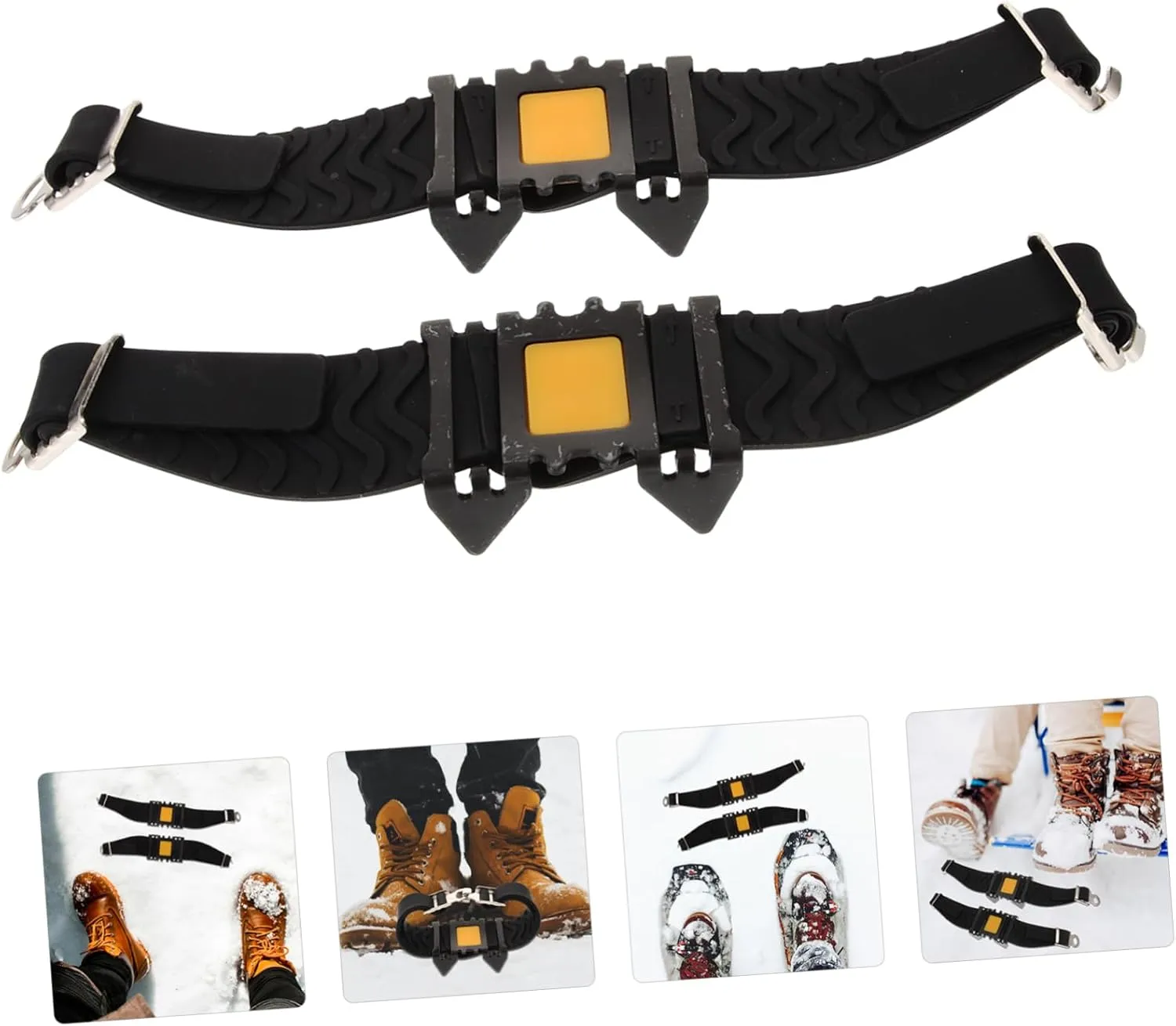 Outdoor Anti-Slip Shoe Covers Women Snow Shoes Tread Studs Cleat Boot Crampon Traction Winter Accessory
