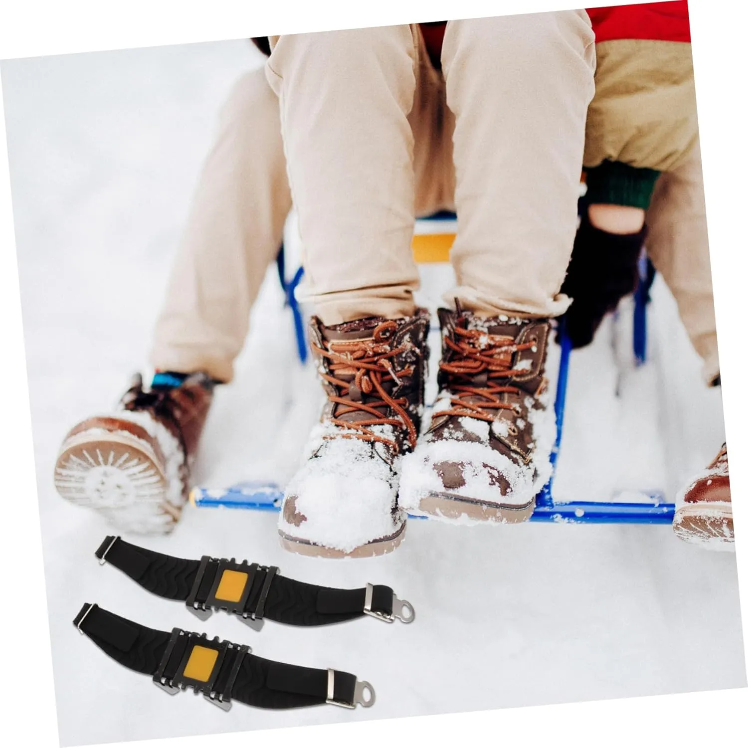 Outdoor Anti-Slip Shoe Covers Women Snow Shoes Tread Studs Cleat Boot Crampon Traction Winter Accessory