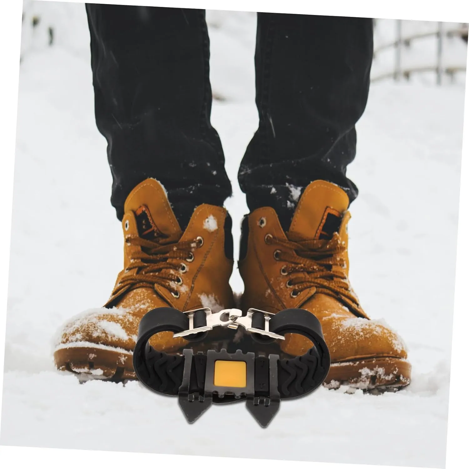 Outdoor Anti-Slip Shoe Covers Women Snow Shoes Tread Studs Cleat Boot Crampon Traction Winter Accessory