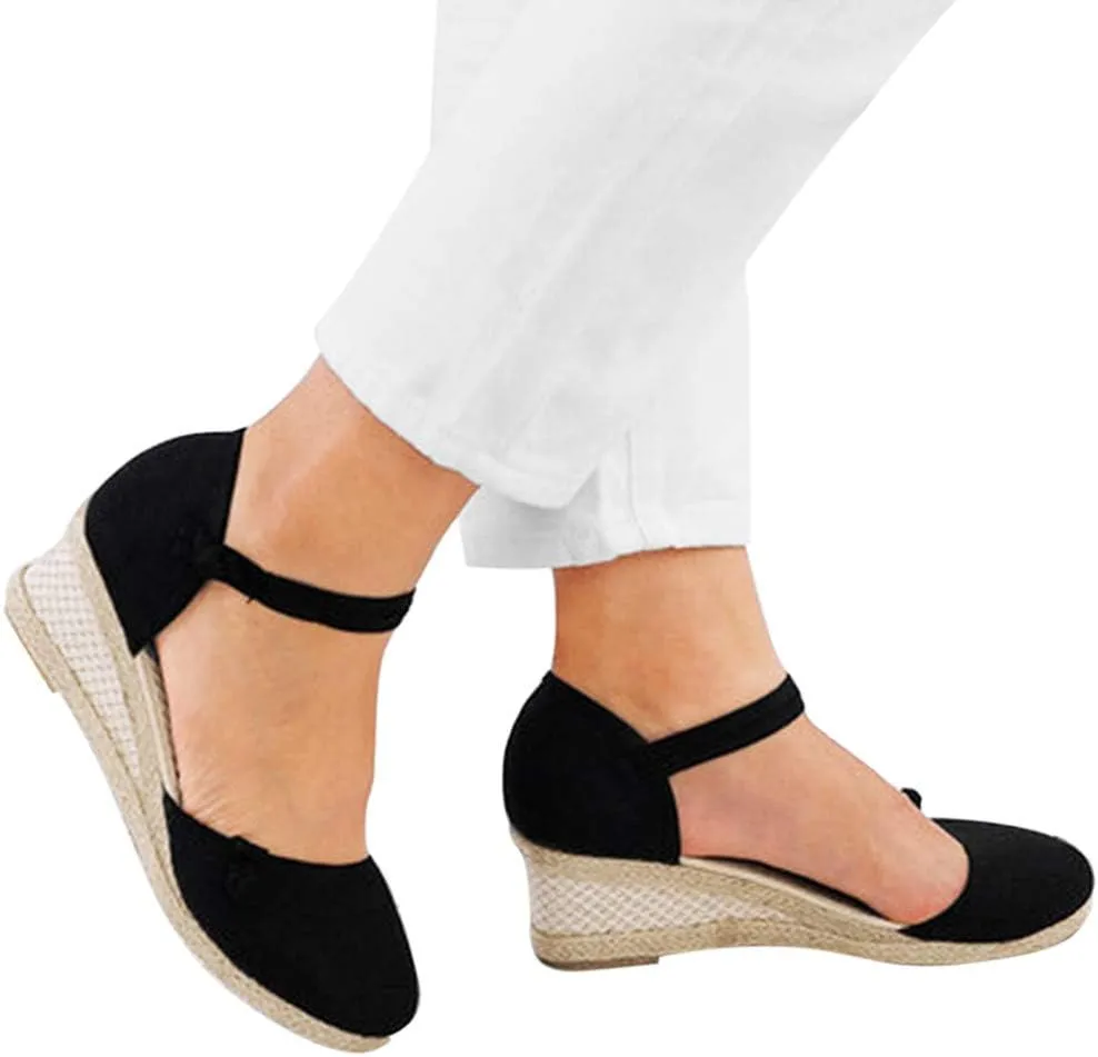 Platform Sandals Summer Low Wedges Womens Comfortable Open Toe Sandal Walking Sandals Women Comfort Arch Support
