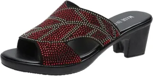 Sandal Heel for Women Strappy Heels Dressy Womens Chunky Block Daily Wear Slingback Heel Comfortable Walking