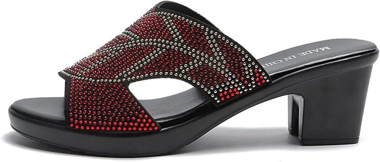 Sandal Heel for Women Strappy Heels Dressy Womens Chunky Block Daily Wear Slingback Heel Comfortable Walking