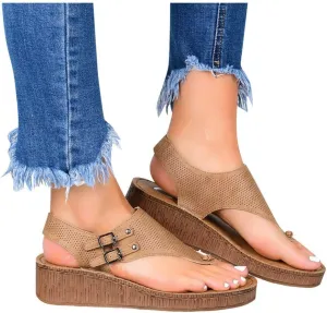 Sandals for Women Flat,2020 Fashion Posh Gladiator Comfy Sandals Ladies Summer Flat Heel Slip On Sandals Casual Vintage Shoes