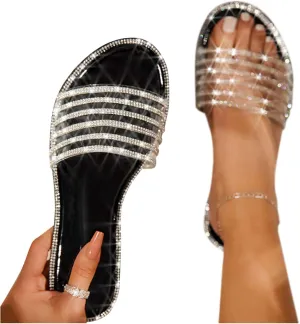 Sandals for Women Flat,Comfy Sandals Ladies Fashion Leopard/Zebra/Snake Pattern Flat Heel Slip On Sandals with Zipper