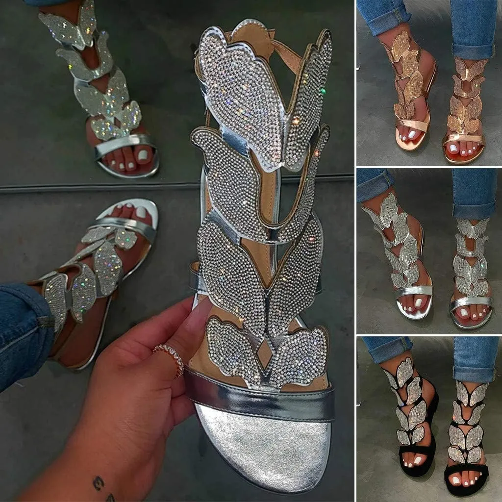 Sandals for Women Platform,Women Gladiator Sandals Flat Summer Leopard Print Strappy Lace Up Open Toe Knee High Flat Sandal