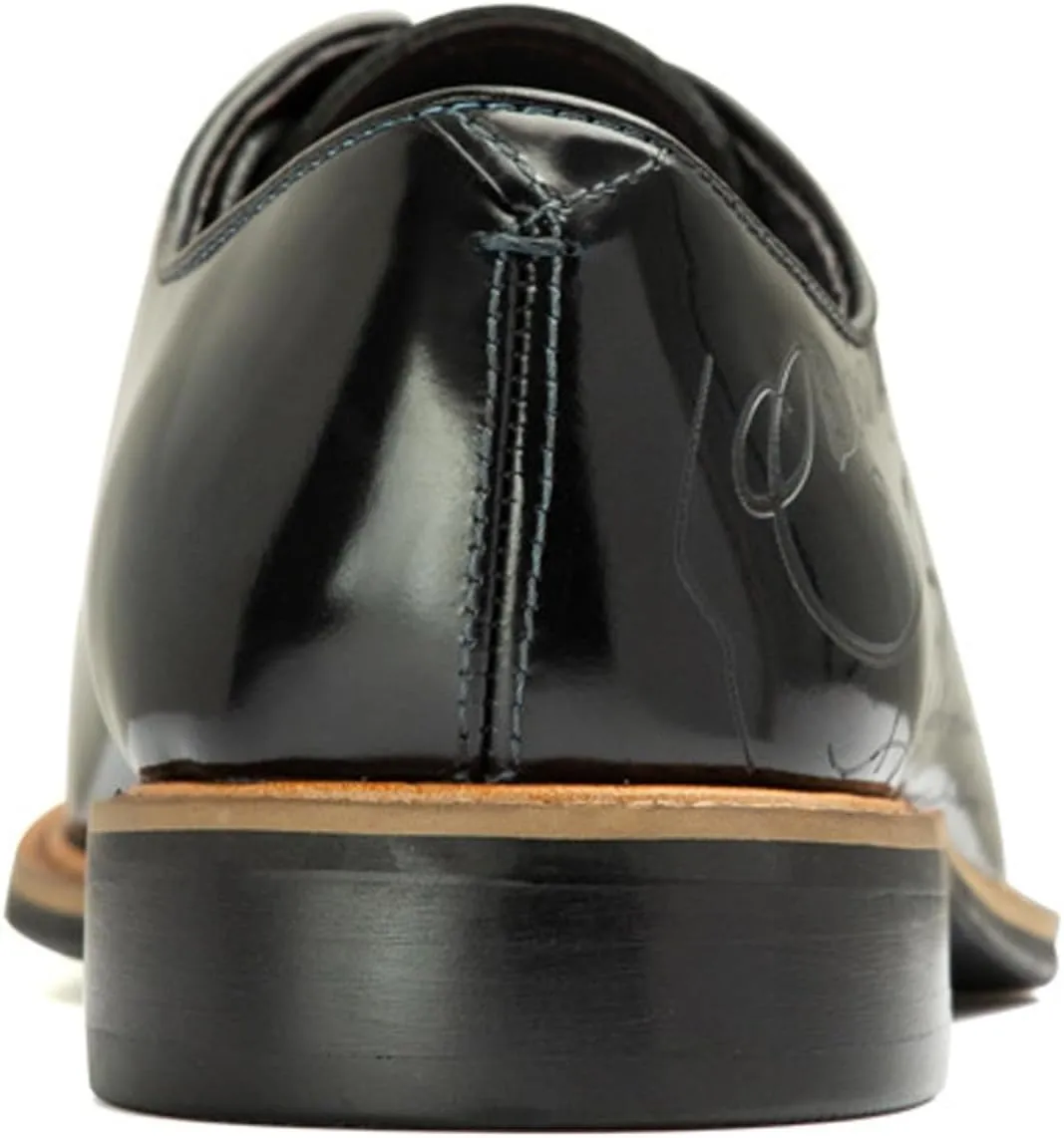 Santimon Men's Genuine Leather Oxford Dress Shoes | Handcrafted Brogue Derby for Business Casual/Wedding/Tuxedo | Formal Shoes with Engraved Detail