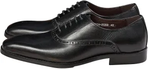 Santimon Mens Oxfords Formal Dress Suit Shoes Genunie Leather Plain Toe Modern Luxury Derby Men's Prom Wedding Business Causal Fashion Comfortable Tuxedo Shoes for Men