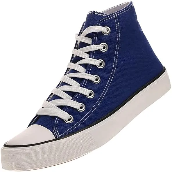 sharllen Men's High Top Canvas Sneakers Classic Casual Lace Up Canvas Shoes Comfortable Fashion Walking Shoes for Men