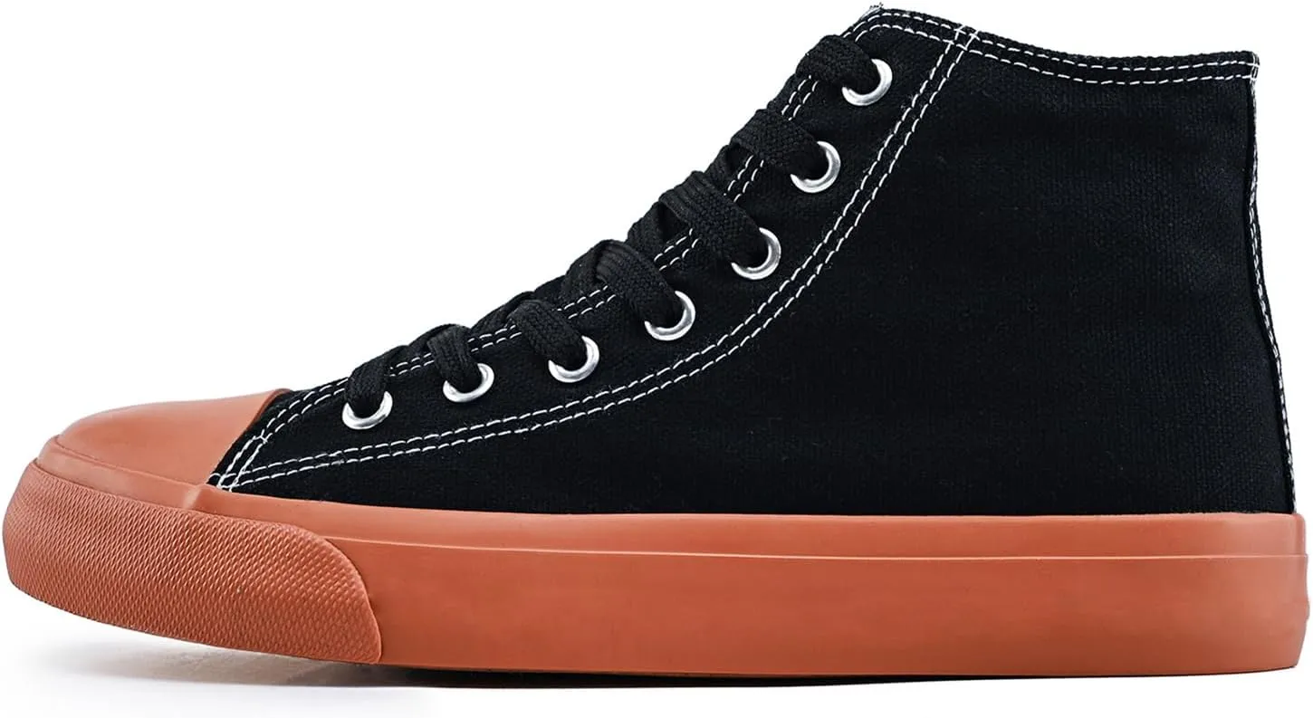 sharllen Men's High Top Canvas Sneakers Classic Casual Lace Up Canvas Shoes Comfortable Fashion Walking Shoes for Men