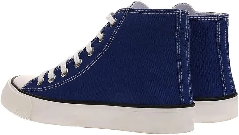 sharllen Men's High Top Canvas Sneakers Classic Casual Lace Up Canvas Shoes Comfortable Fashion Walking Shoes for Men