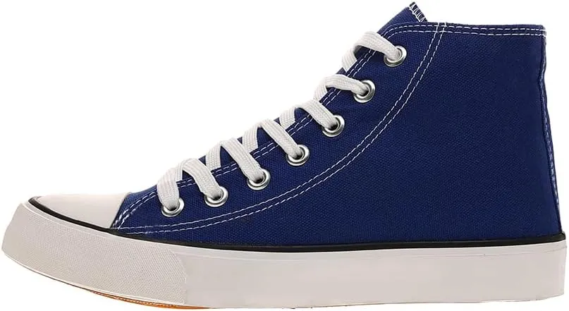 sharllen Men's High Top Canvas Sneakers Classic Casual Lace Up Canvas Shoes Comfortable Fashion Walking Shoes for Men