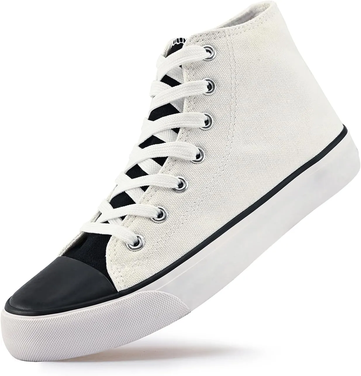 sharllen Men's High Top Canvas Sneakers Classic Casual Lace Up Canvas Shoes Comfortable Fashion Walking Shoes for Men