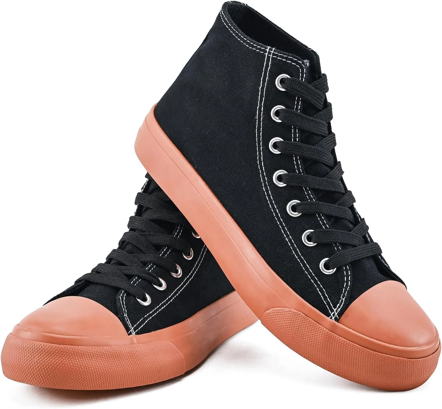 sharllen Men's High Top Canvas Sneakers Classic Casual Lace Up Canvas Shoes Comfortable Fashion Walking Shoes for Men