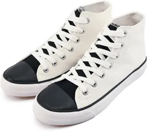 sharllen Men's High Top Canvas Sneakers Classic Casual Lace Up Canvas Shoes Comfortable Fashion Walking Shoes for Men