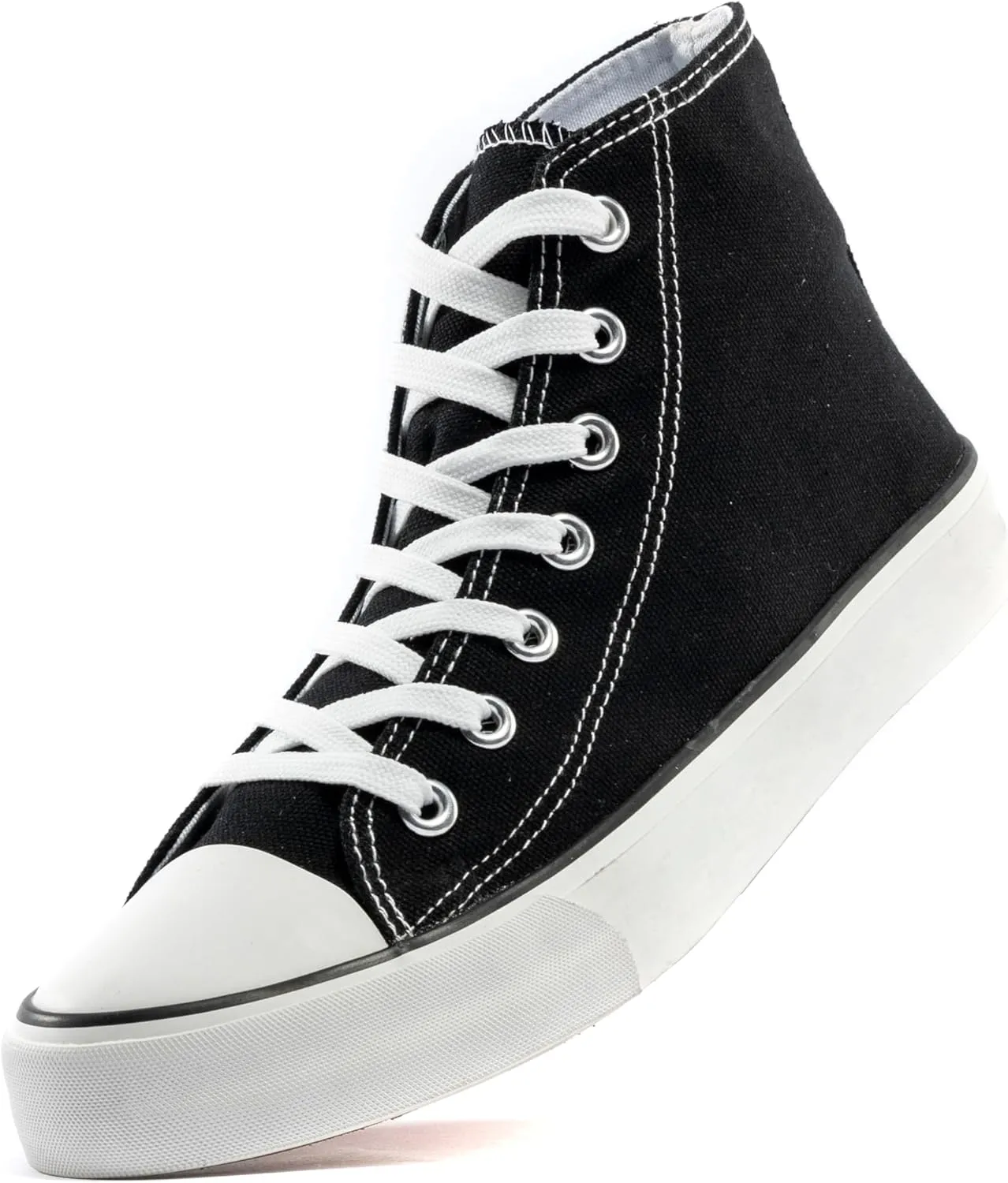 sharllen Men's High Top Canvas Sneakers Classic Casual Lace Up Canvas Shoes Comfortable Fashion Walking Shoes for Men