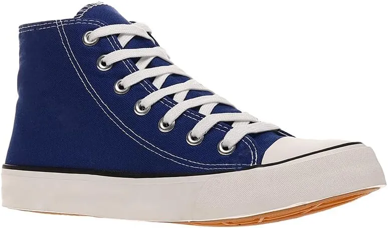 sharllen Men's High Top Canvas Sneakers Classic Casual Lace Up Canvas Shoes Comfortable Fashion Walking Shoes for Men